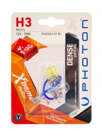 Халогенна крушка H3 12V 55W PK22S – Жълта светлина Xtreme Photon (1 брой)