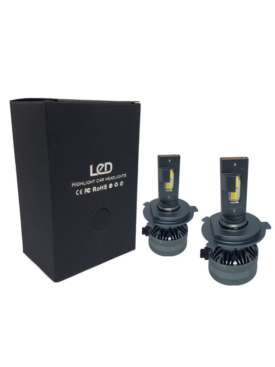 Лед крушки H4 A60 – 155 000 Лукса, 55W, Canbus 6000K – Ултра мощна LED система за фарове