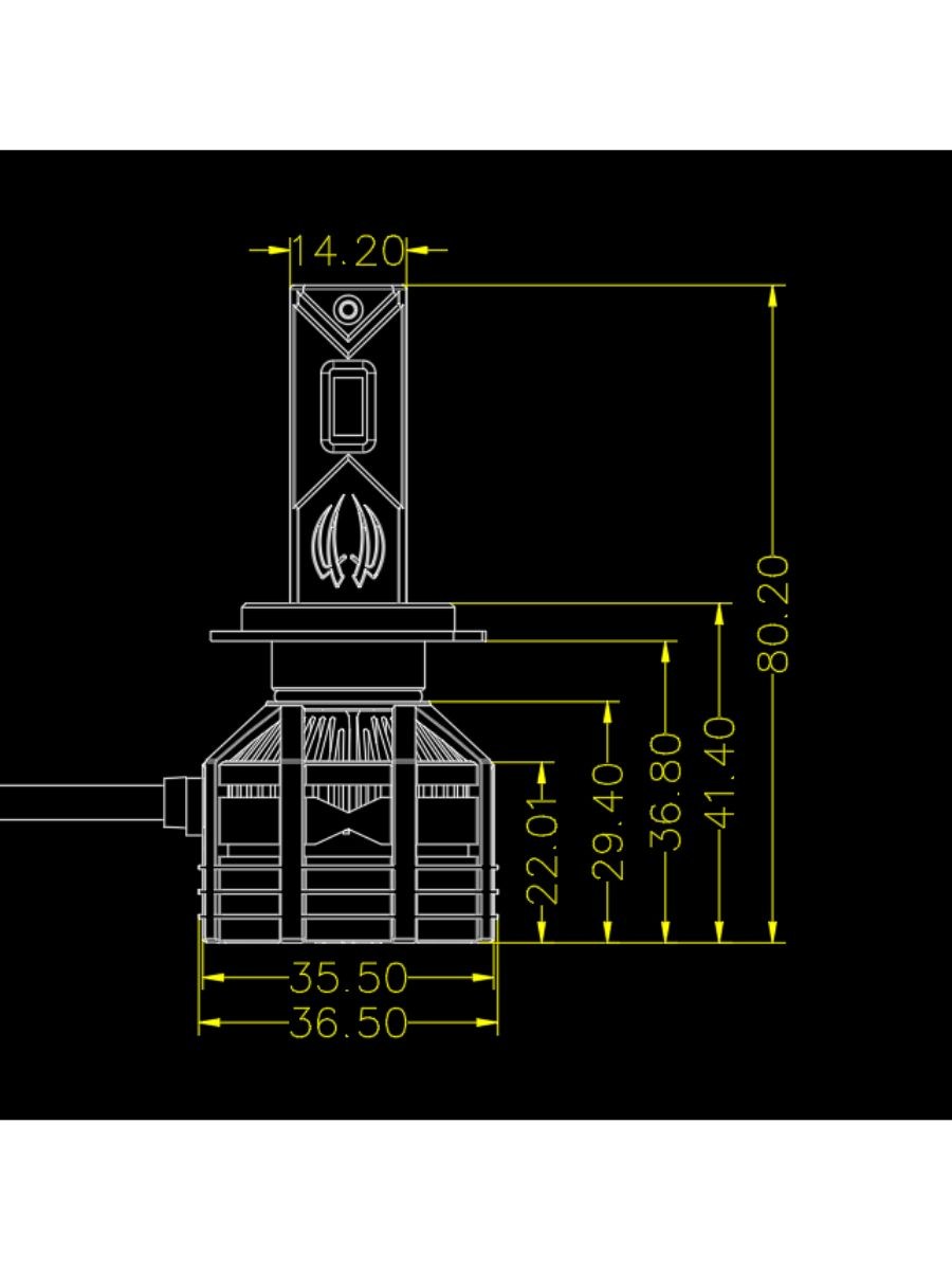 LED крушки H7 12V 240W 24000lm Canbus без грешки 6000K – къси и дълги светлини