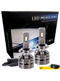 LED крушки H7 12V 240W 24000lm Canbus без грешки 6000K – къси и дълги светлини