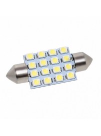LED крушки за плафон 16 SMD 5050 36мм 12V бяла светлина в блистер