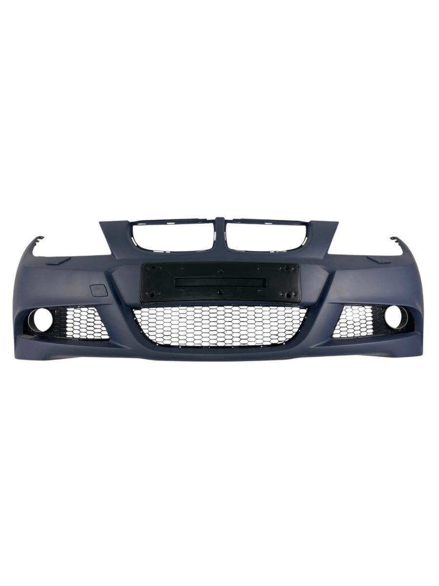 Предна броня за BMW E90 / E91 (2005-2008) - M-Tech дизайн с отвори за пръскалки, без парктроник грундирана 