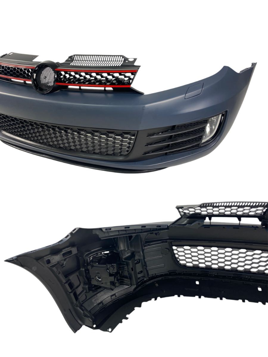 Предна броня за VW Golf 6 – GTI дизайн с решетка и халогени