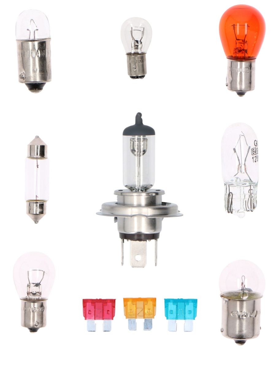 Резервен авариен комплект крушки Dunlop H4 12V – 11 части за аварийни ситуации