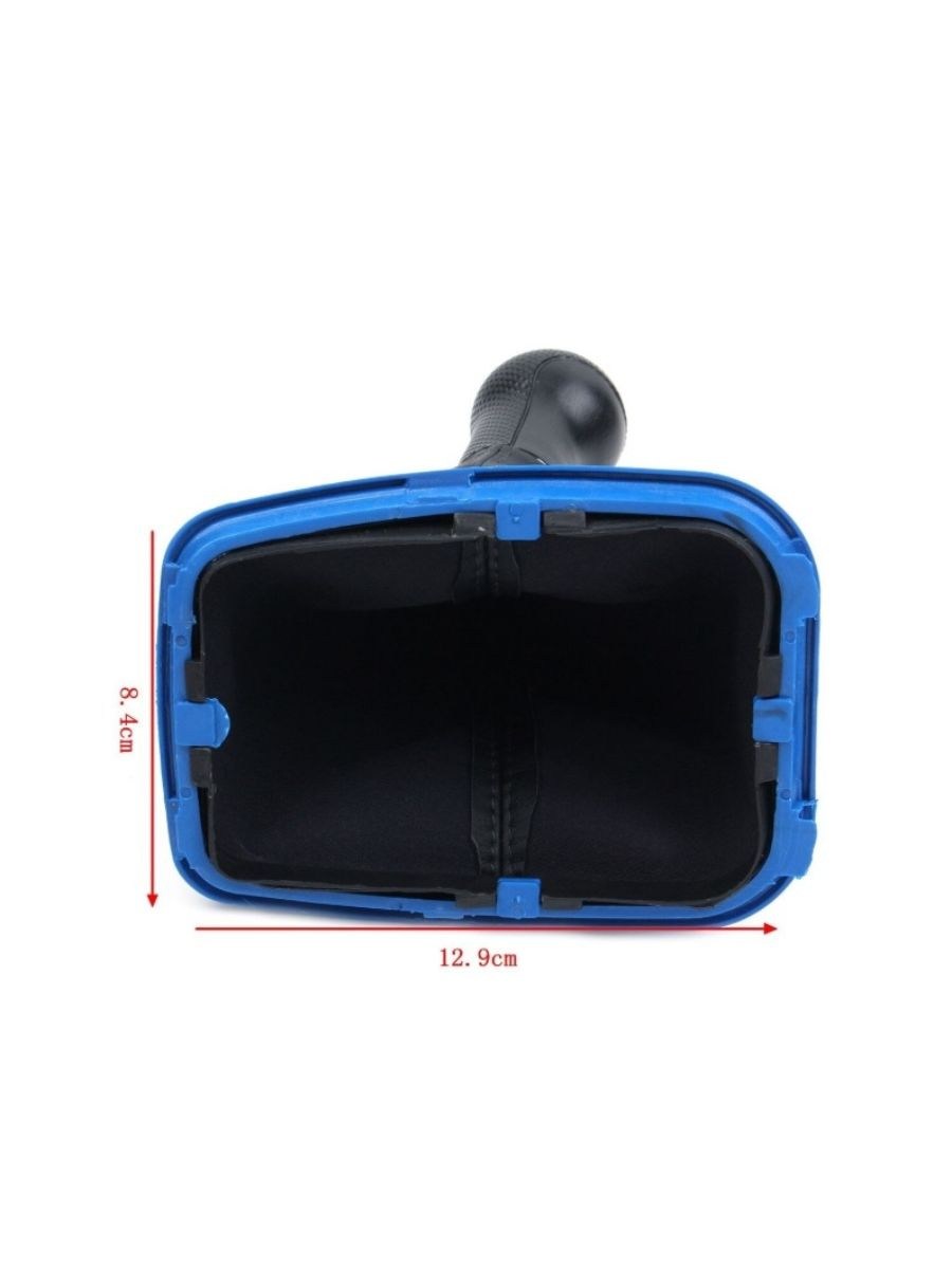 Топка за скоростен лост с маншон и синя рамка за VW Golf 4/Bora 5ск