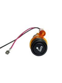 Универсална запалка за автомобил 12V с оранжева светлина 28-29мм