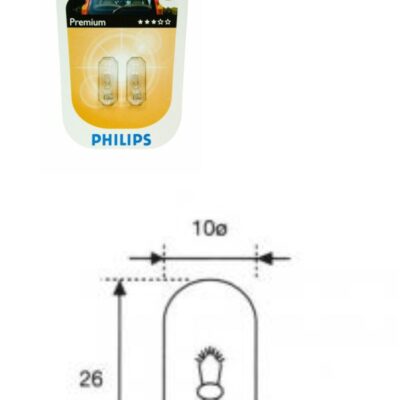 Габаритни и интериорни крушки Philips 12V T10