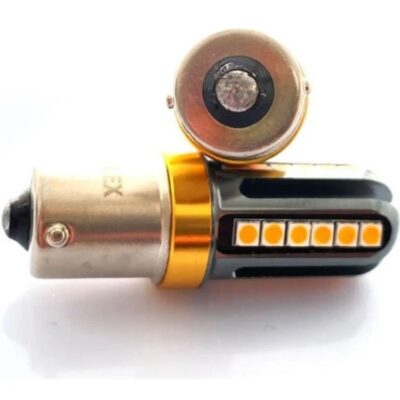LED Крушки за мигач BA15S (P21W) 12V – 24V Жълта / Оранжева Светлина EXCLUSIVE