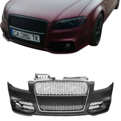 Предна броня за Audi A4 B7 8E (2004-2008) – S-Line Design с хром лайсна