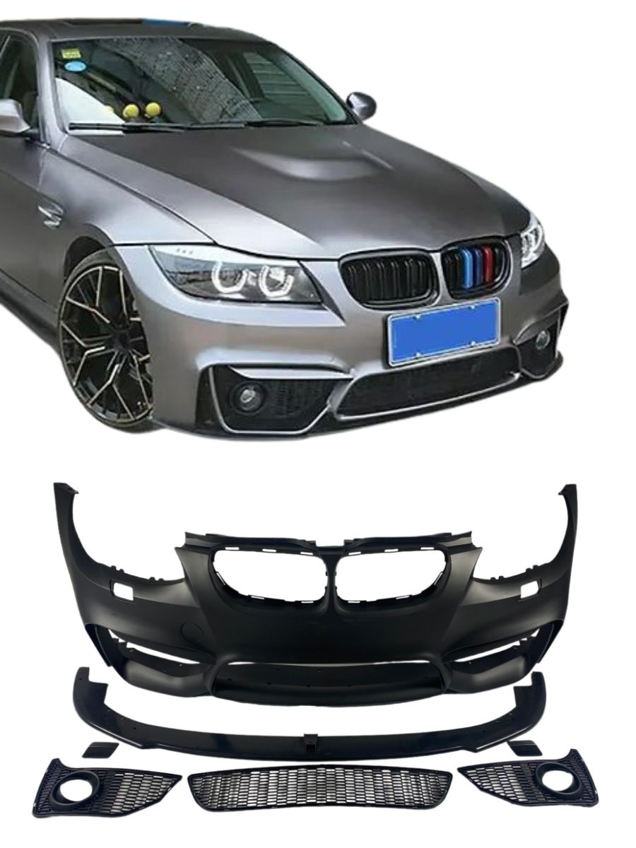 Предна броня за BMW E92 (2005-2009) - M4 дизайн с добавка и отвори за халогени - Image 2