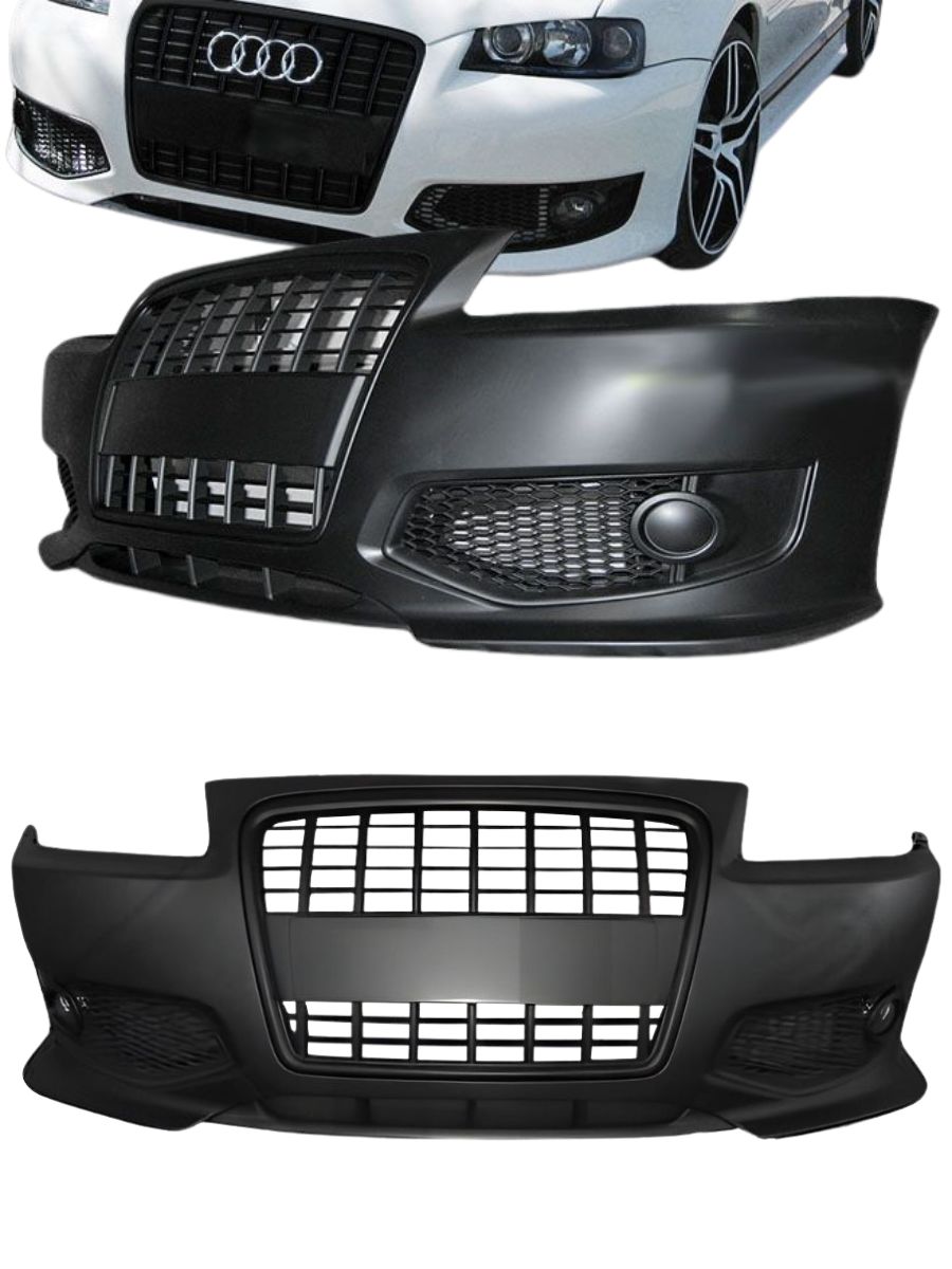 Тунинг предна броня за Audi A3 (1996-2003) - с черна решетка - Image 2