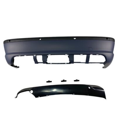 Задна броня за BMW E46 sedan – M-Tech дизайн с отвори за парктроник 18mm. грундирана