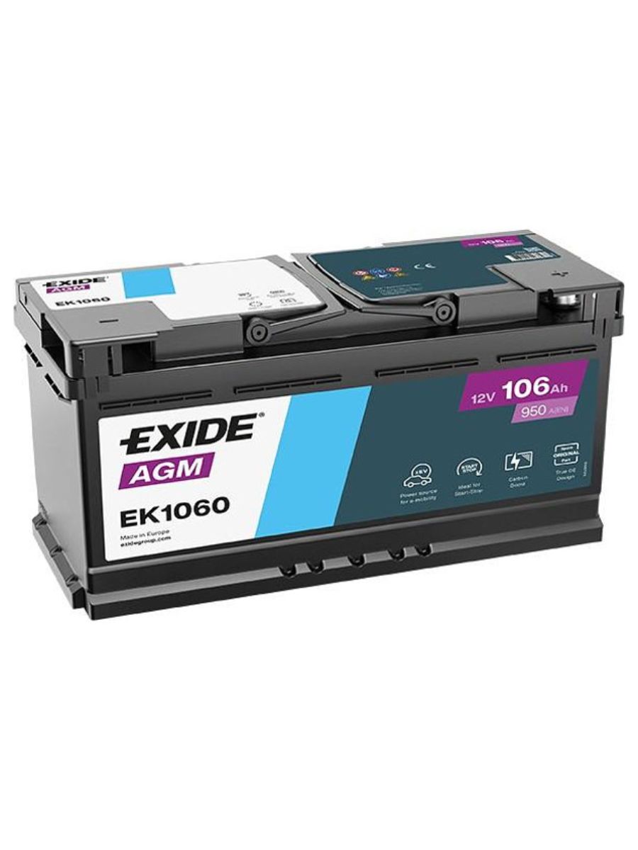 Акумулатор Start-Stop EXIDE AGM 106Ah 950A 12V