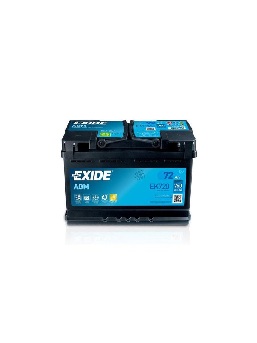 Акумулатор Start-Stop EXIDE AGM 72Ah 760A 12V