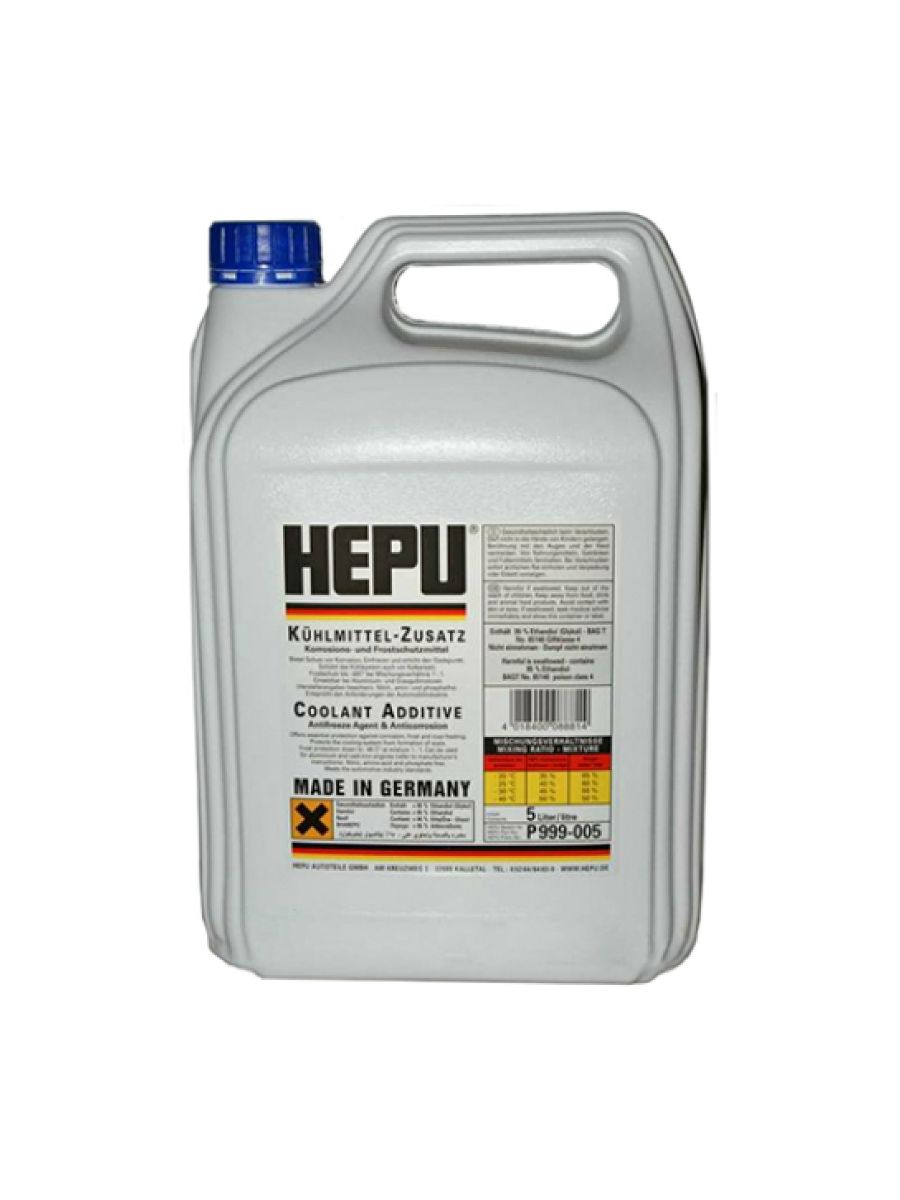 Антифриз HEPU G11 син концентрат 5L