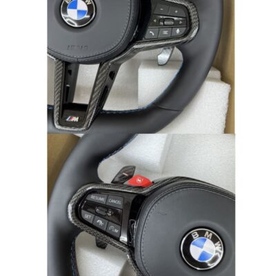 BMW M Performance карбонов скосен волан (Flat Bottom) за G серия – 1/2/3/4/5/6/7/8/X3/X4/X5/X6/X7