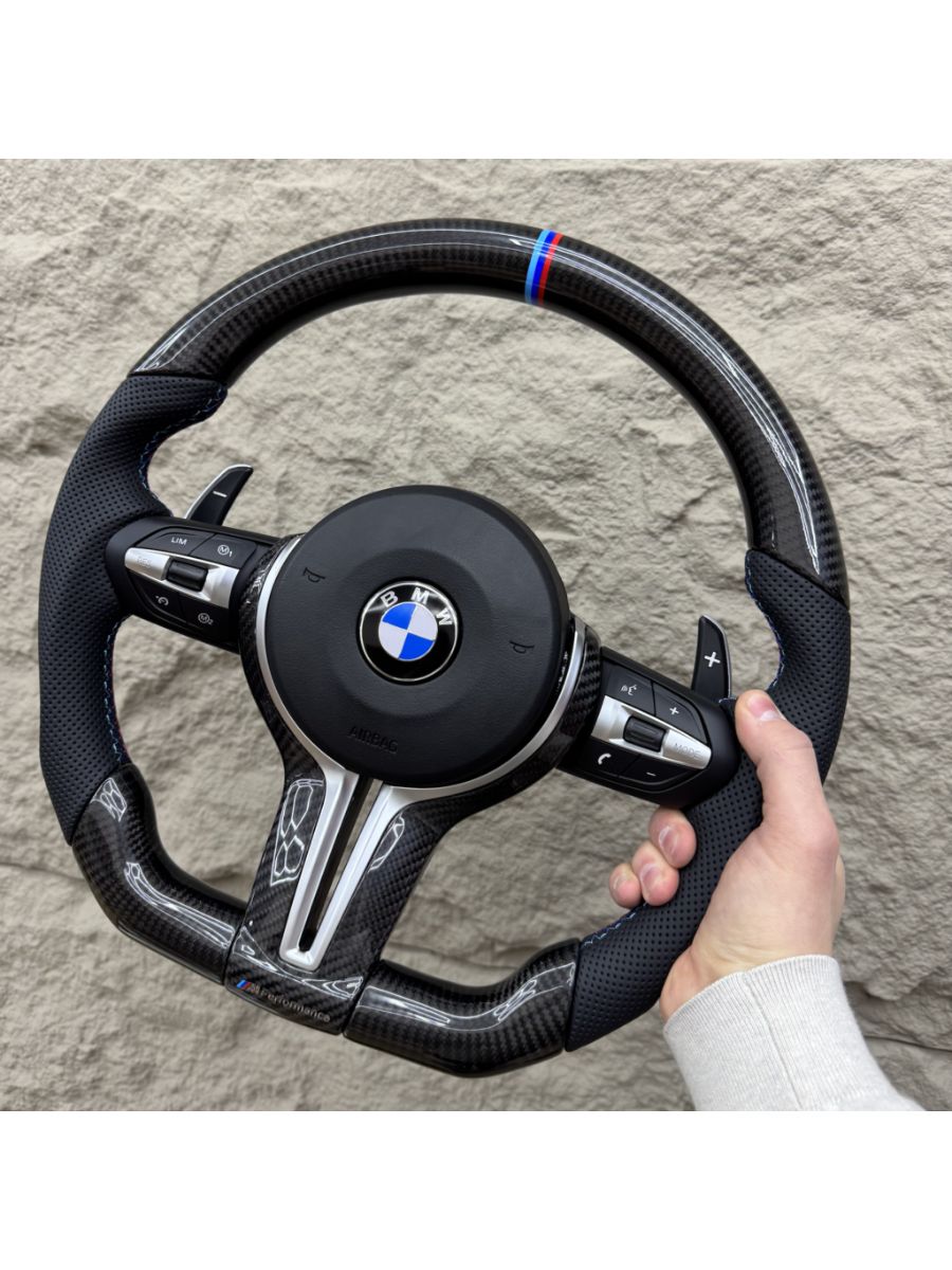 BMW M Performance карбонов волан за F10/F11/F01/F07/F06/F12 – Nappa кожа и AirBag
