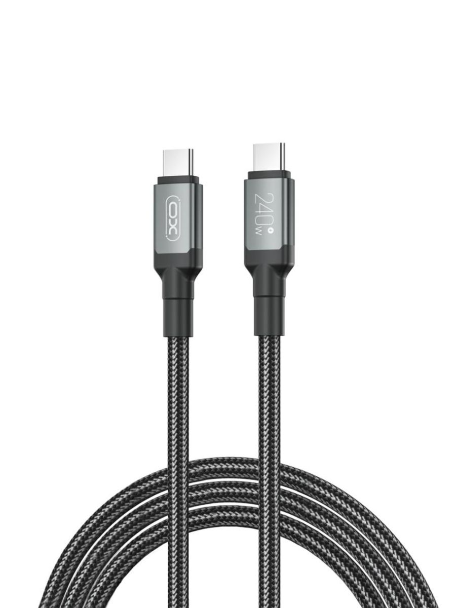 Кабел Type-C към Type-C – 240W PD (метална оплетка), 2 метра XO NB-Q264B