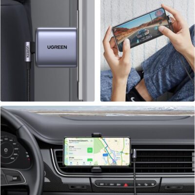 Кабел за телефон UGREEN USB-C към USB-C 3м, 60W, 3A, 90° конектор