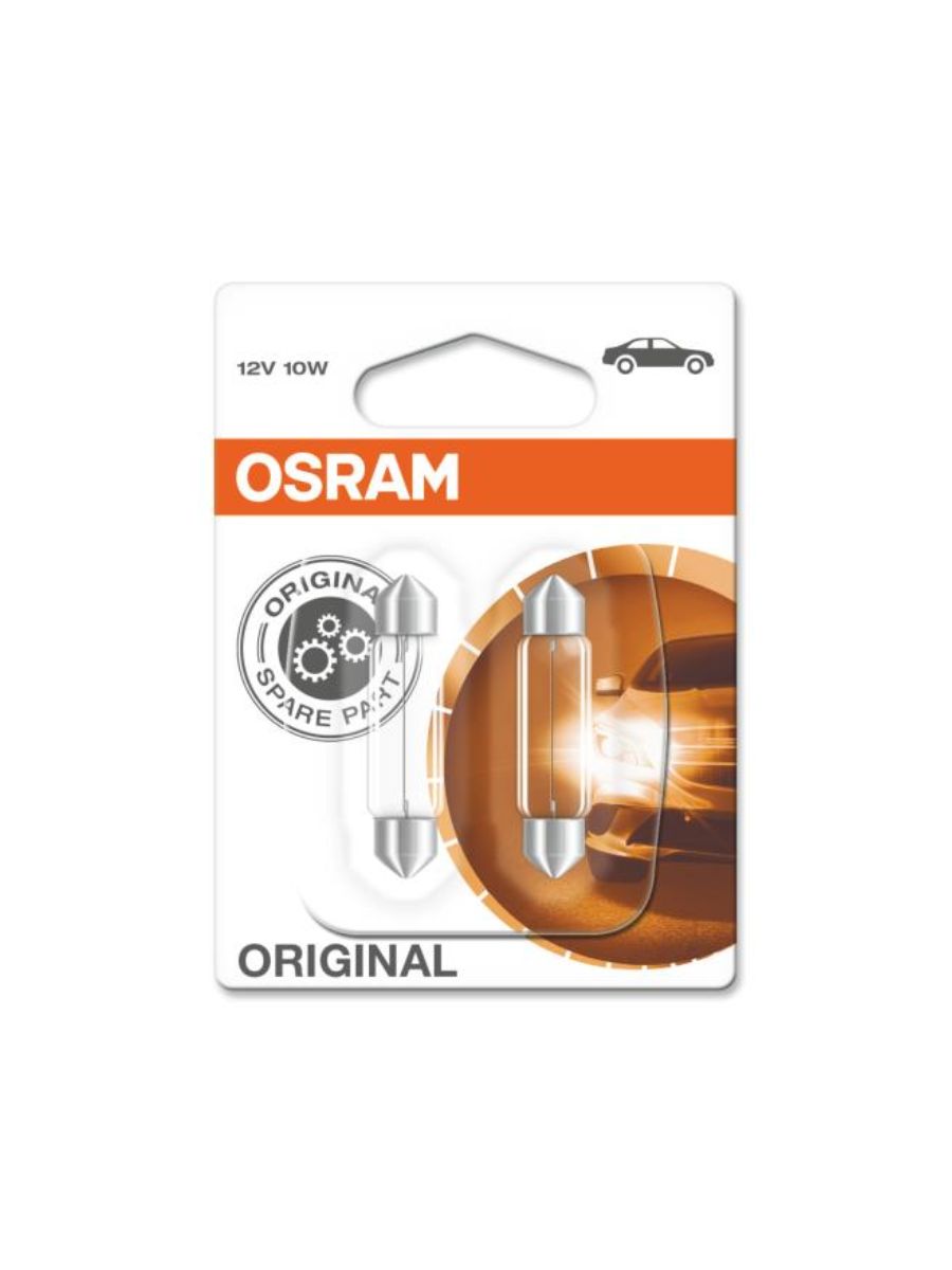 Крушка сулфидна 2бр OSRAM C10W 12V 10W 41mm