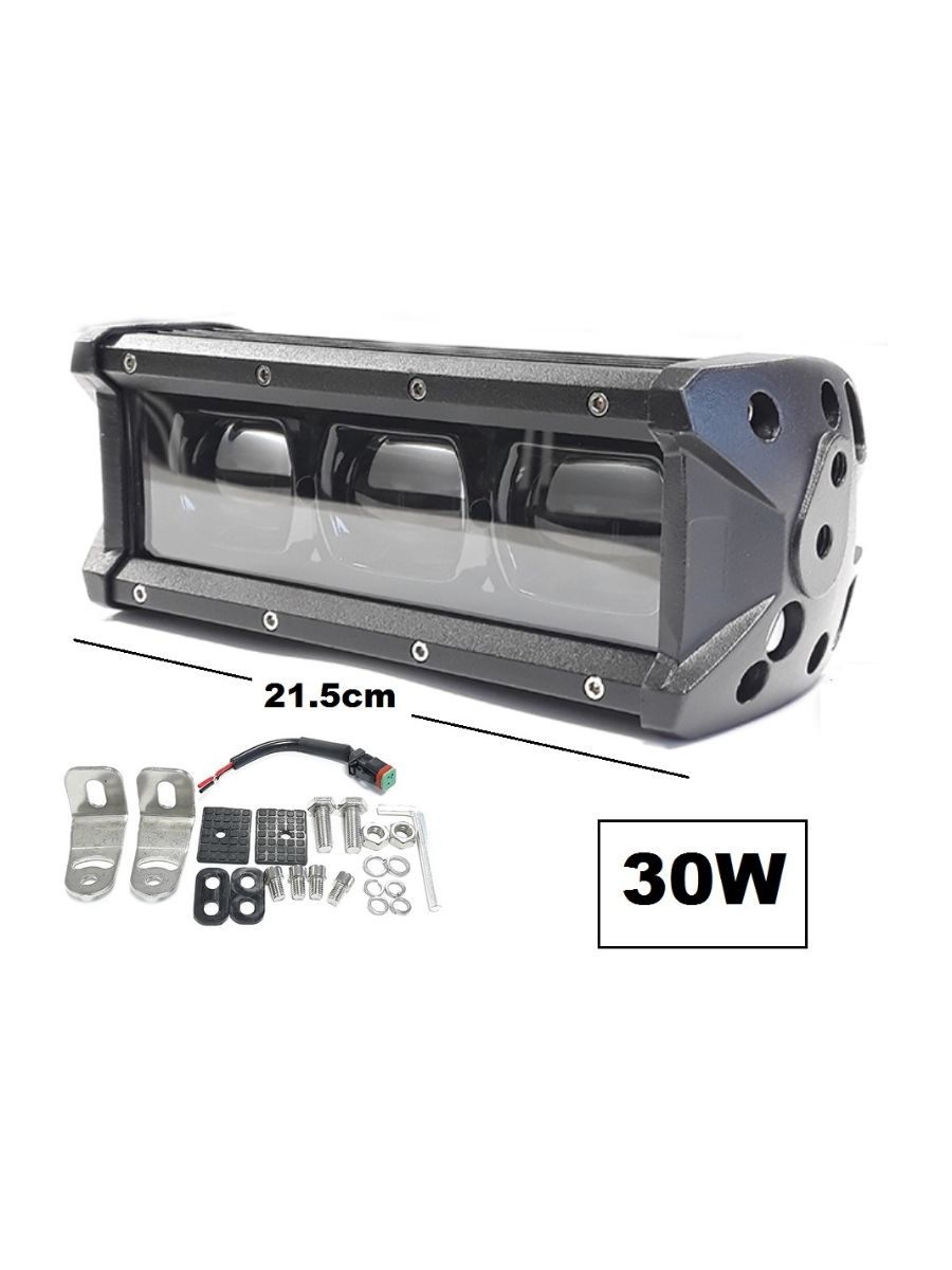 LED бар 21.5 см 30W – 12V/24V универсален офроуд фар