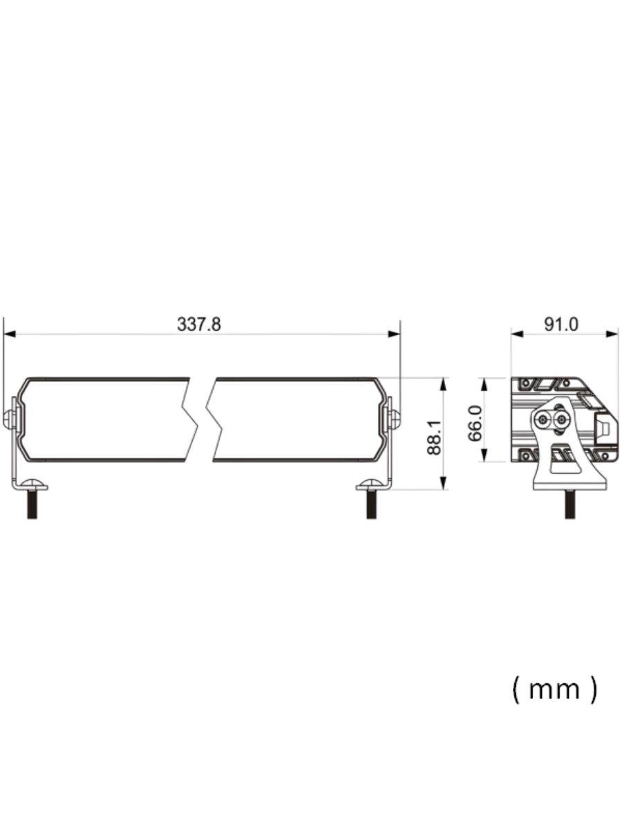 LED бар 30.5 см (12”) – 4800LM бяла DRL и оранжева блиц сигнална светлина 12V/24V - Image 3