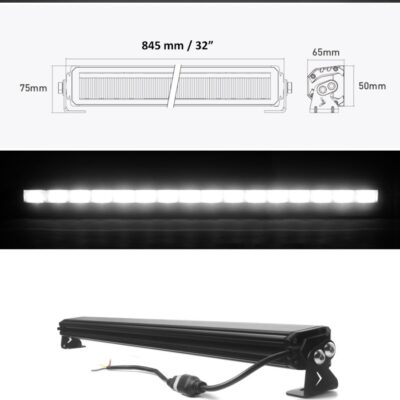 LED бар 84.5 см (32”) – 120W 13000LM DRL бяла и оранжева габаритна светлина 12V/24V