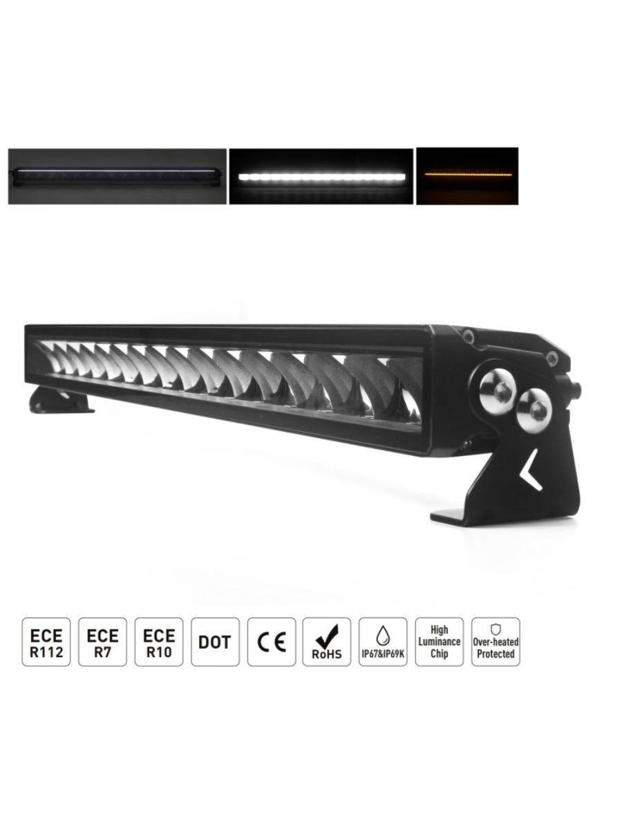 LED бар 84.5 см (32”) – 120W 13000LM DRL бяла и оранжева габаритна светлина 12V/24V