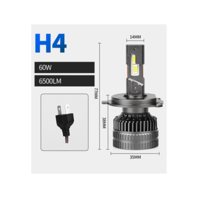 Комплект LED крушки H4 къси/дълги светлини – 12V-24V 60W 6500LM 6000K CANBUS без грешки