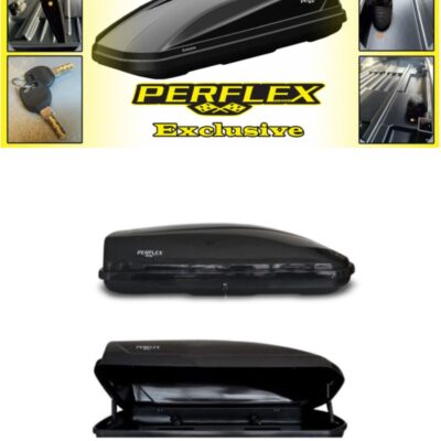 Автобокс Perflex ECO 500L Черен 185x85x45см – Покривен Багажник за Автомобил