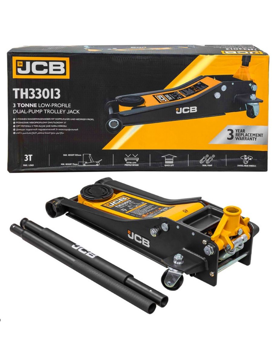 Хидравличен Крик Крокодил JCB 3 Тона 75-505 мм Двойна Помпа