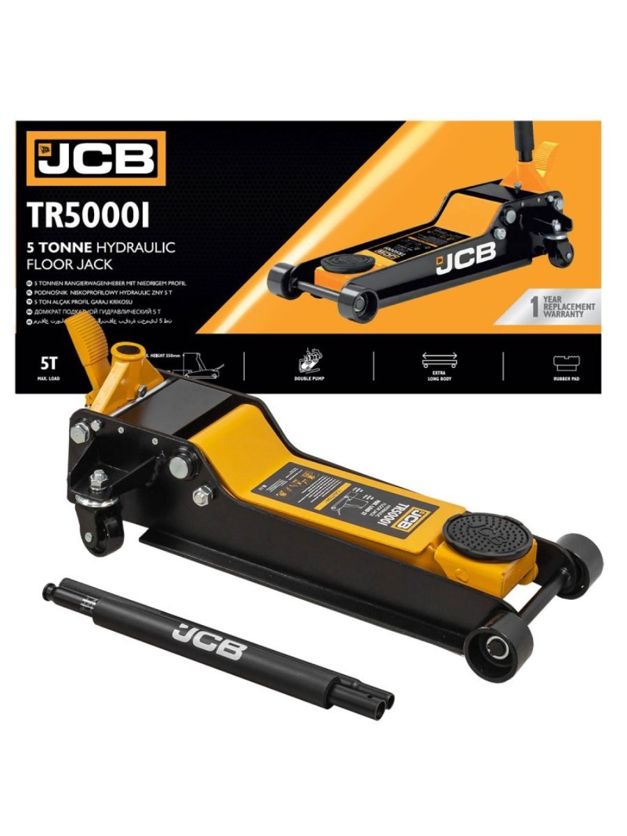 Крик крокодил JCB 5 тона нископрофилен 90-550 мм с педал Quick Lift